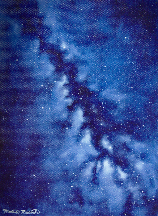 Painting of the Milky Way galaxy as viewed from Earth