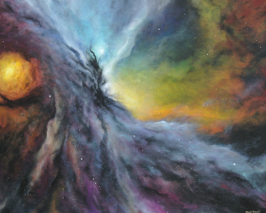 Painting of part of the Orion Nebula