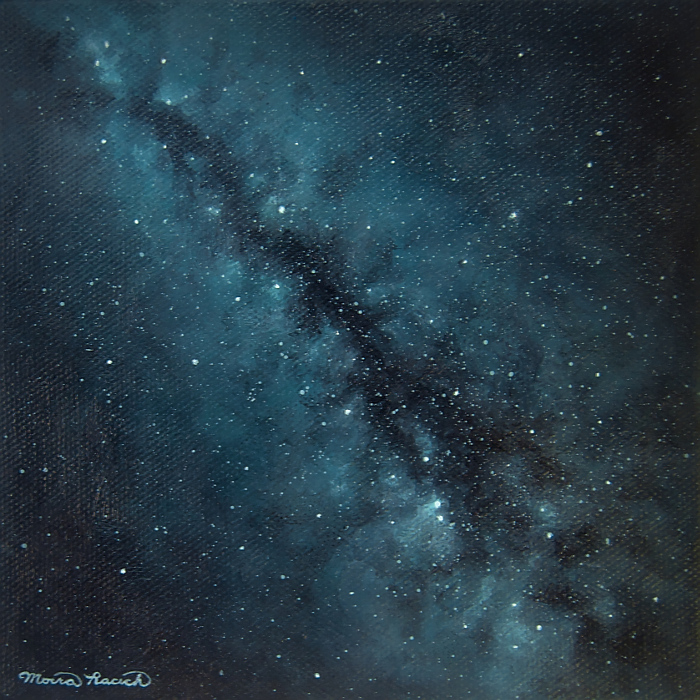 Painting of the Milky Way galaxy as viewed from Earth