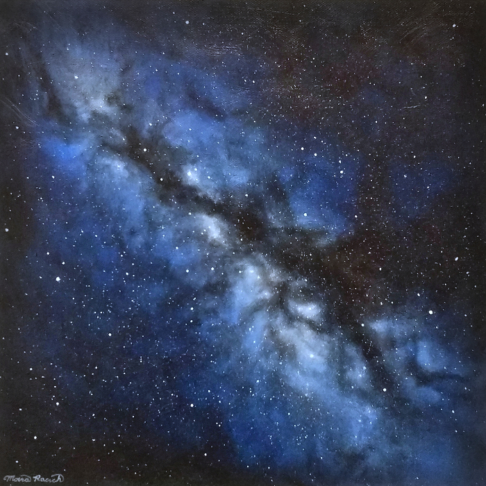 Painting of the Milky Way galaxy as seen from Earth